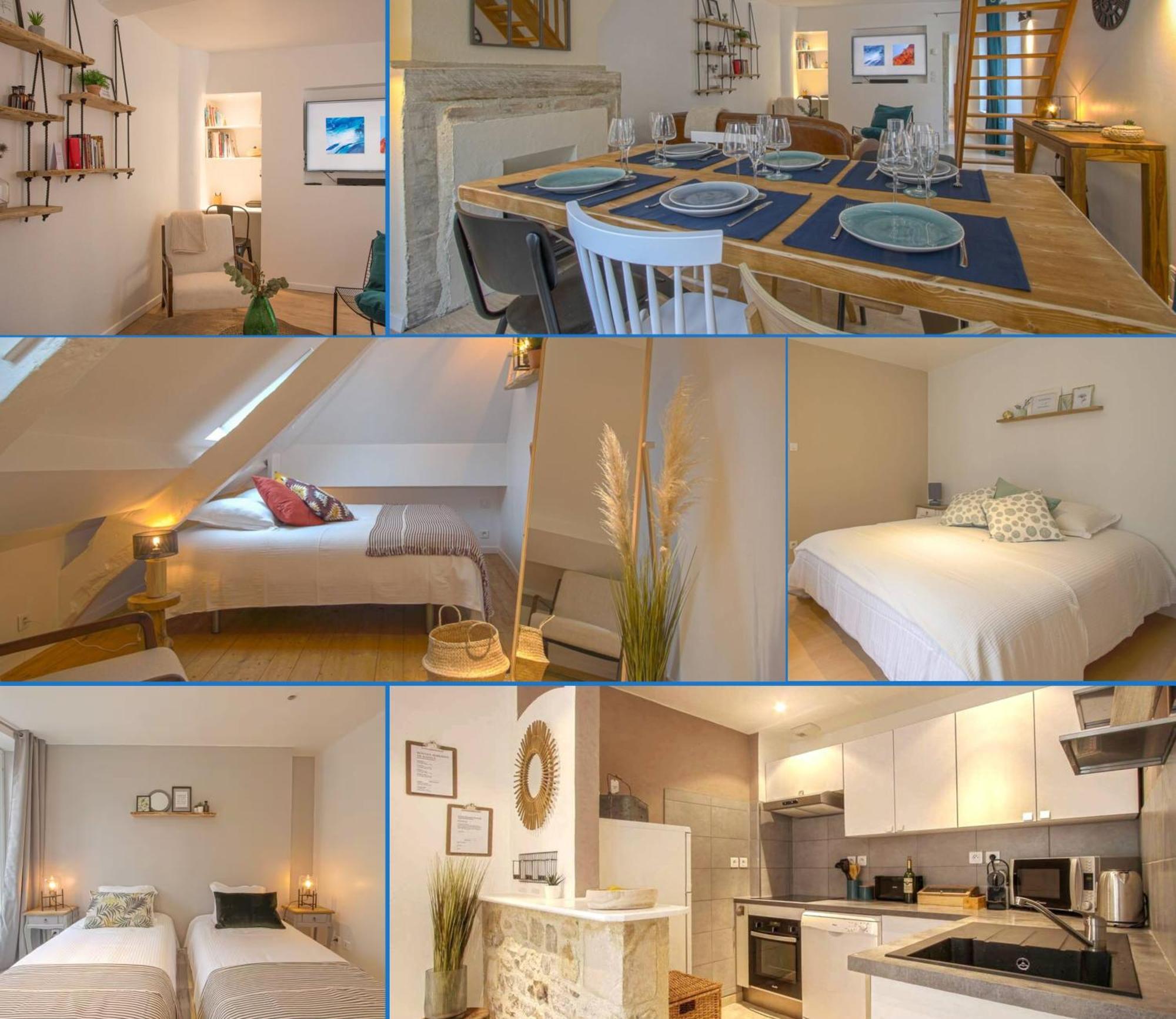 Freedom Grand Triplex Lumineux Decoration Contemporaine - Plein Centre Historique Bayeux - Parking Gratuit A Proximite Proche Commerces Restaurants - Plages Du Debarquement Exterior foto